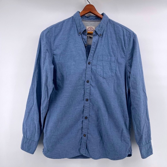 FatFace Men's Blue Chambray Button Down Long Sleeve Tall Size L Shirt - Picture 2 of 11